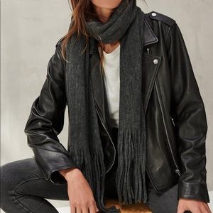 Lucky Brand | Dark Grey Solid Brushed Scarf